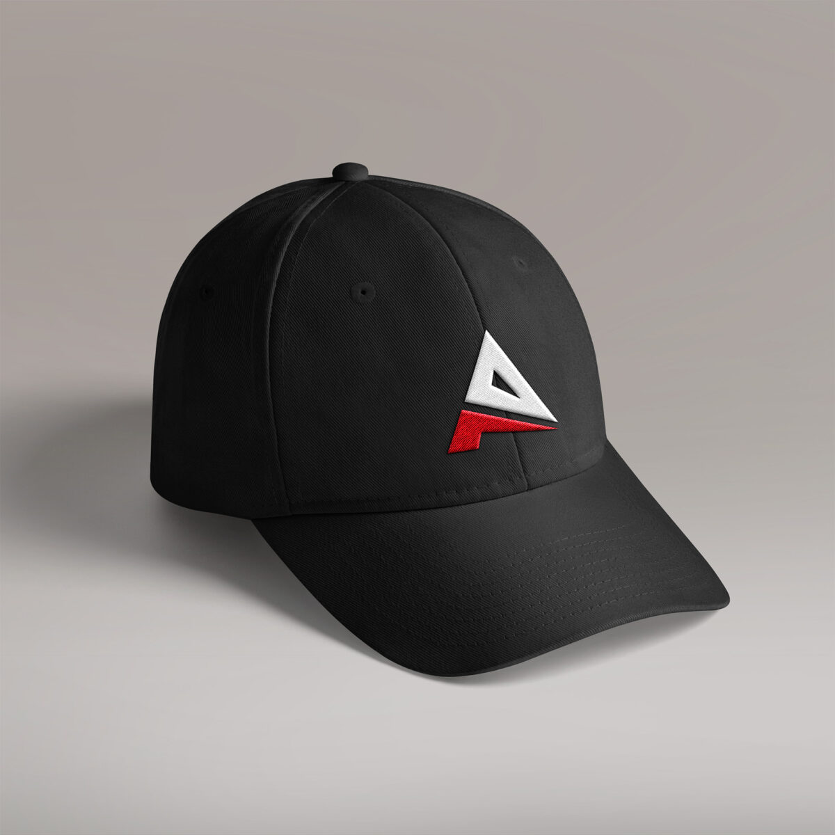 Black Cap Embroidery Services with Action 8 Logo