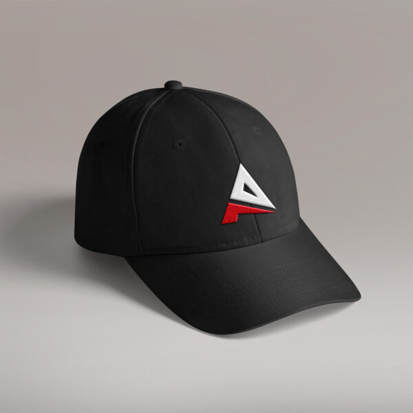 Black Cap Embroidery Services with Action 8 Logo