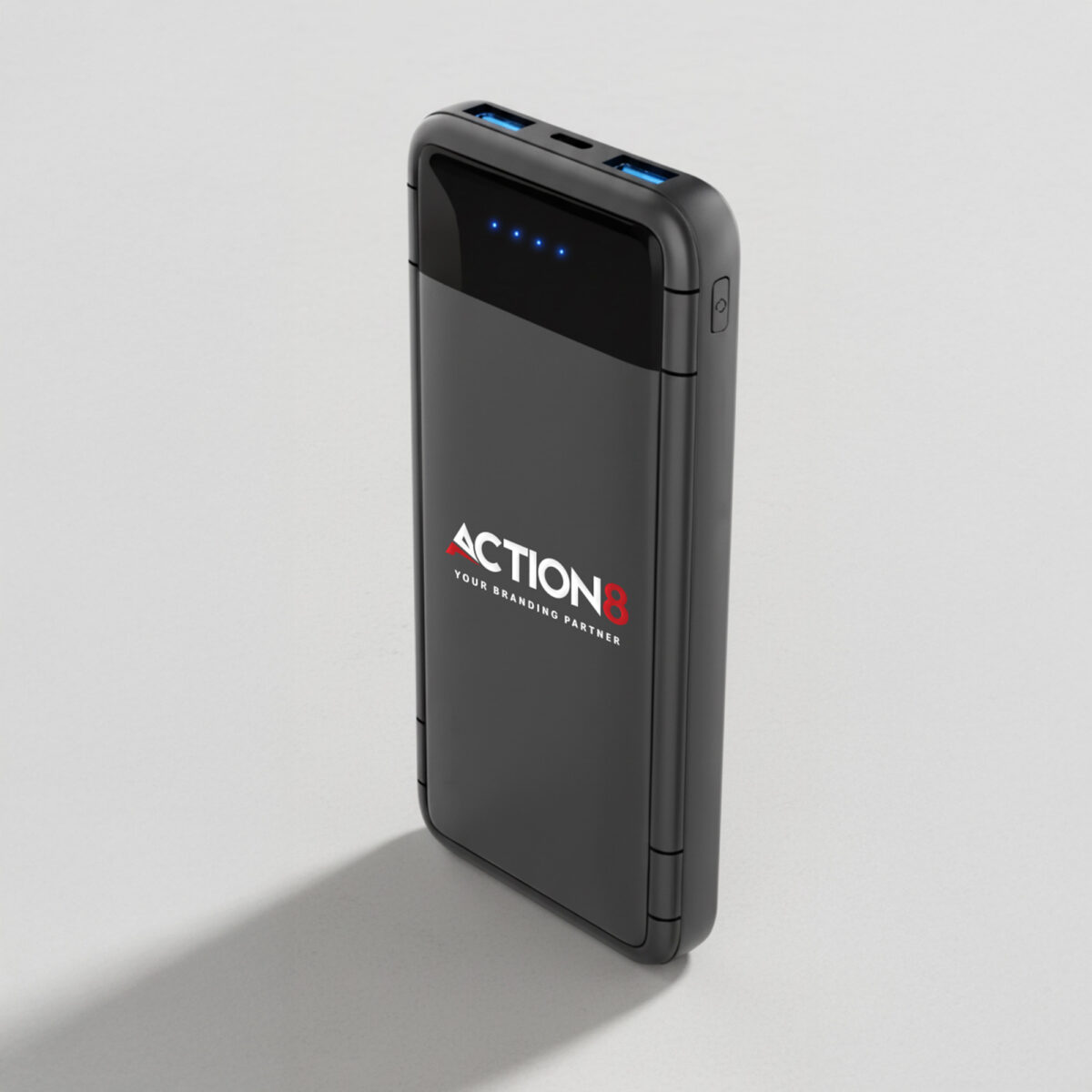 Action8 black power bank printing tech gift KSA