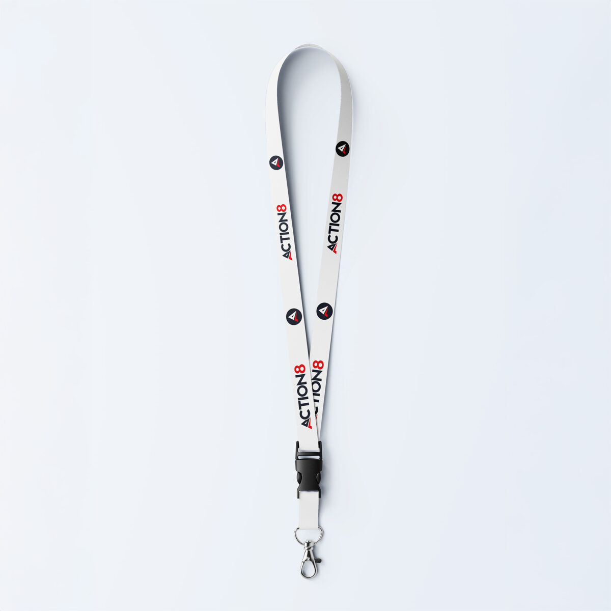 Custom ID Card Strap Printing Services for Action 8 Lanyard