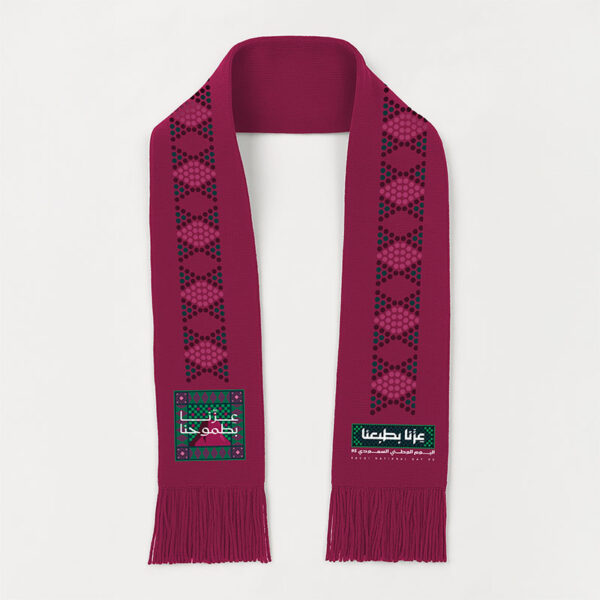 National Day Scarf Printing Services Magenta Theme KSA