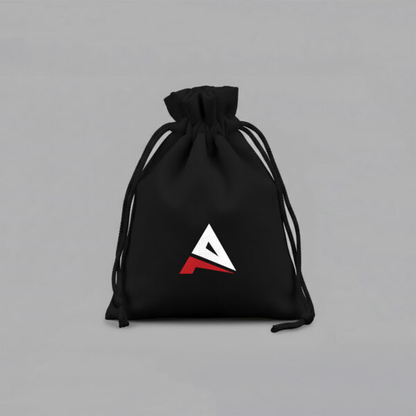 Action8 custom black velvet pouch logo printing KSA