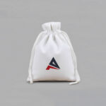 Action8 custom white pouch logo printing Saudi Arabia